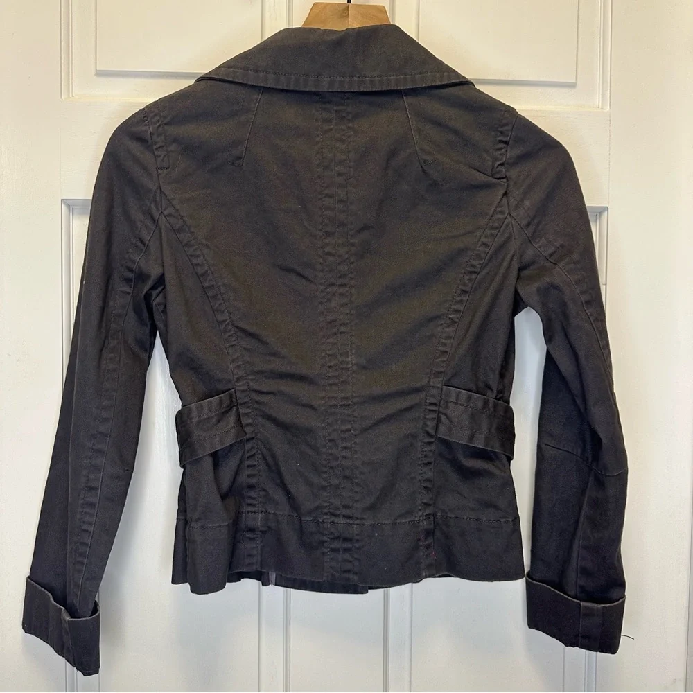 Anthropologie Ett‎ Twa Charcoal Blazer Jacket